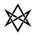 The Horns of Asmodeus (mystical unicursal hexagram) Royalty Free Stock Photo